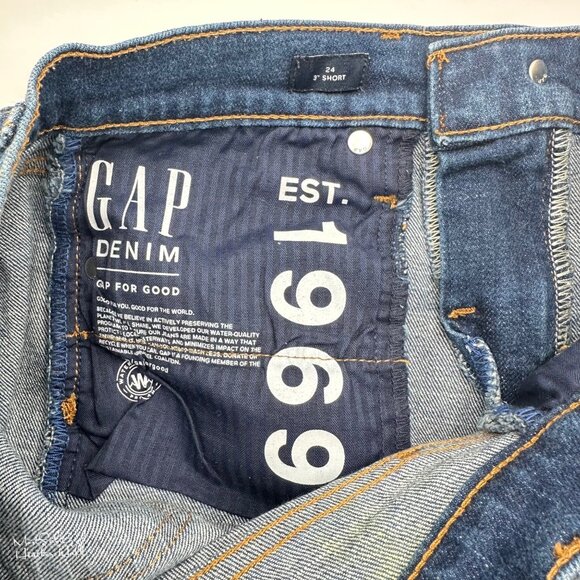 Gap High-Waisted Frayed Hem Denim Shorts Size 24 - Picture 4 of 5